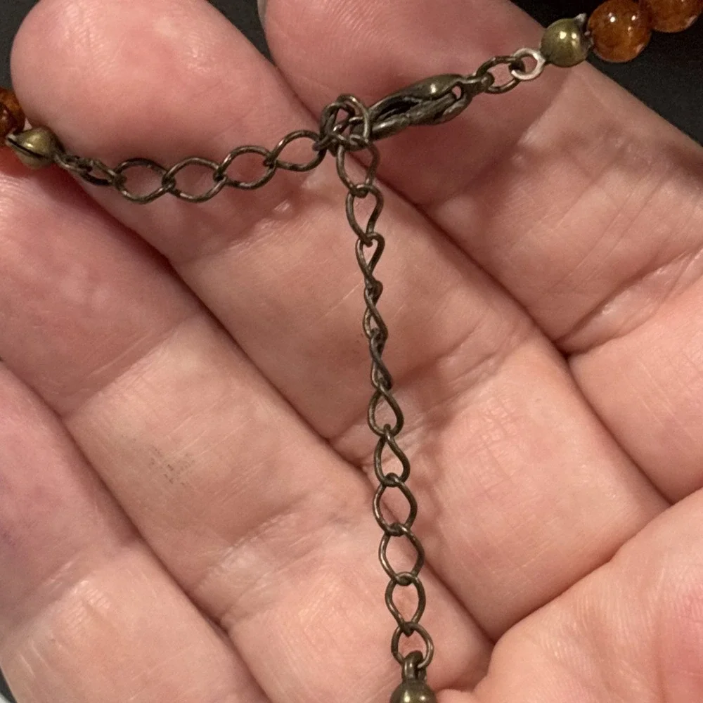 Lot Of 2 Unmarked Amber/Gold Necklaces - Picture 8 of 16